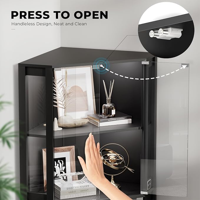 BROTTAR Lighted Corner Display Cabinet - Image 5