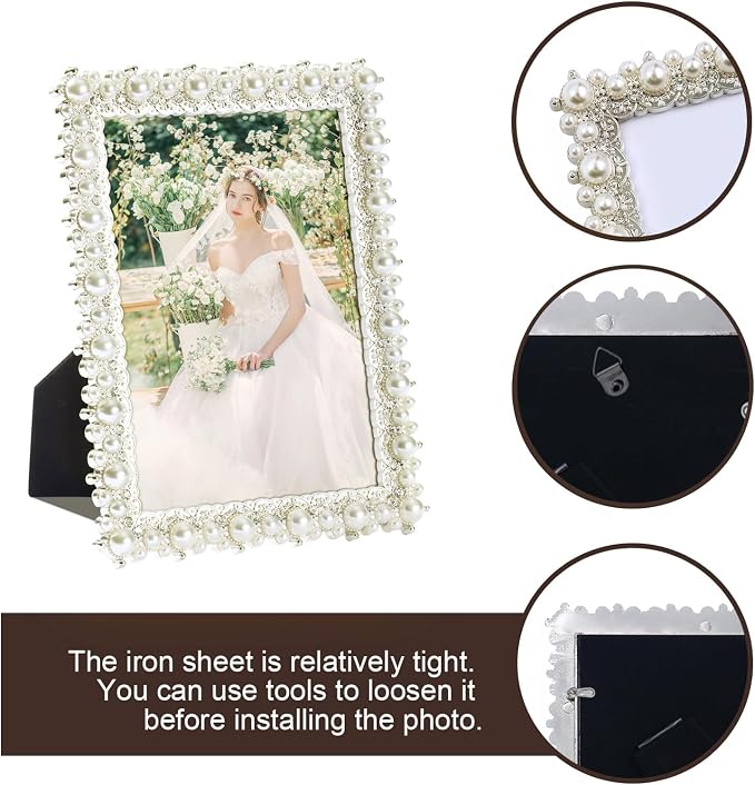 DIKAR 5x7 picture frame with Pearls - Image 3