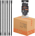 BEST CONNECTIONS Black Cable Ties – 5,000 Pcs Cable Zip Ties 8 Inch with Screw Down Hole for Mounting- Strong Nylon Wire Ties with 50 Lbs Tensile Strength – Cable Management Ties for Outdoor & Indoor