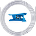 YOOPAI PTFE Teflon Tubing 5m with Cutter, 2.5mm ID × 4mm OD PTFE Teflon Tube Fits Direct Drive Extruder 3D Printer, for Bambu Lab A1/A1 mini/P1P/P1S/X1C for Creality K1/K1 Max/Ender 3 V3 (White)