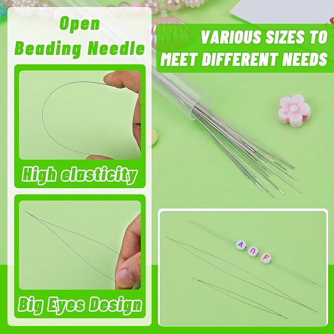 86 Pcs Beading Needle Set, 6 Sizes Big Eye Beading Needles - Image 6