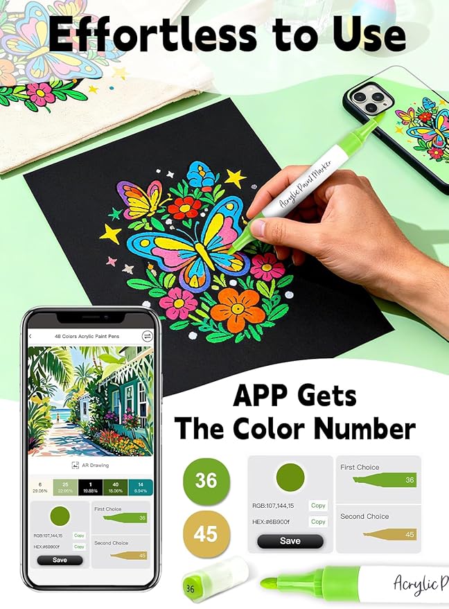 48 Colors Acrylic Paint Markers - Image 3