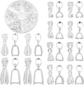 PH PandaHall 90pcs Brass Pinch Bails, 6 Sizes, Dangle Charm Bead Pendant by PHPandaHall