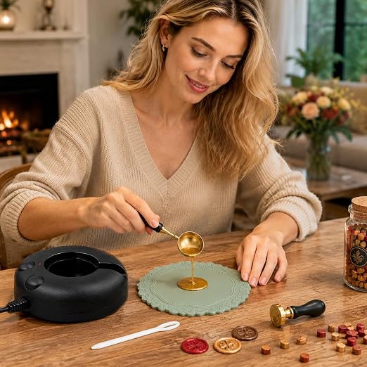 Black Electric Wax Seal Warmer for Melting Wax Beads DIY Wax Seal Stamp Craft - Image 7