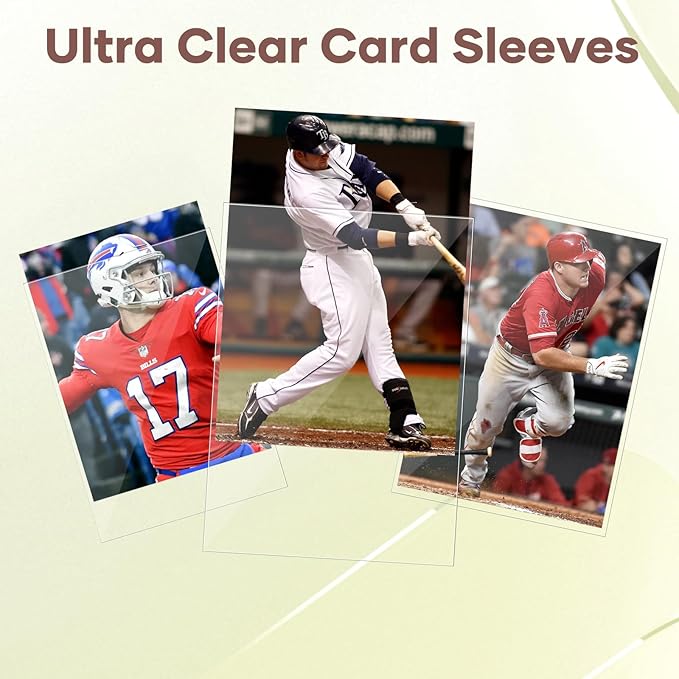 5000 Counts Card Sleeves, Baseball Card Sleeves, Soft Trading Cards Sleeve Fit - Image 2