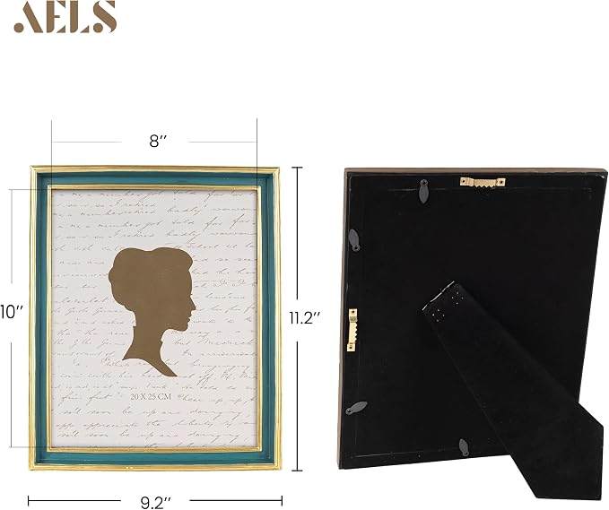 AELS 8x10 Inch Vintage Picture Frame, Elegant Antique Photo Frames - Image 3