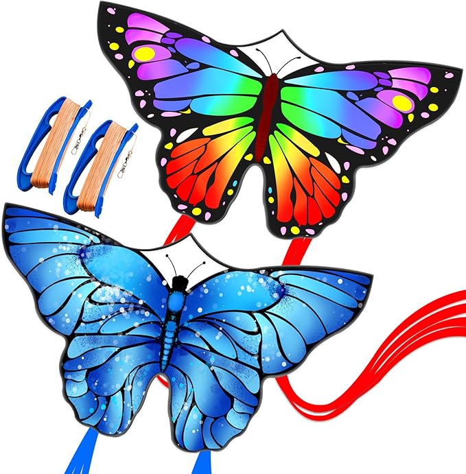 Butterfly Kites for Kids and Adults, 300ft String Handle Included by Kaiciuss