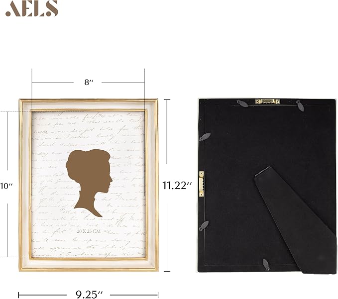 AELS 8x10 Inch Vintage Picture Frame, Elegant Antique Photo Frames - Image 2