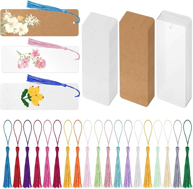 MXCOIRTP 120 Pcs Blank Bookmarks by Home