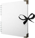 Bstorify Square Scrapbook Photo Albums 60 Pages White Thick Paper, Metal Corners by Bstorify