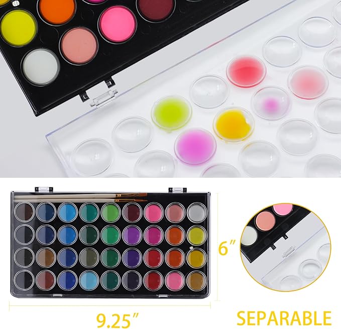 Artecho 36 Colors Watercolor Paint Set - Image 3
