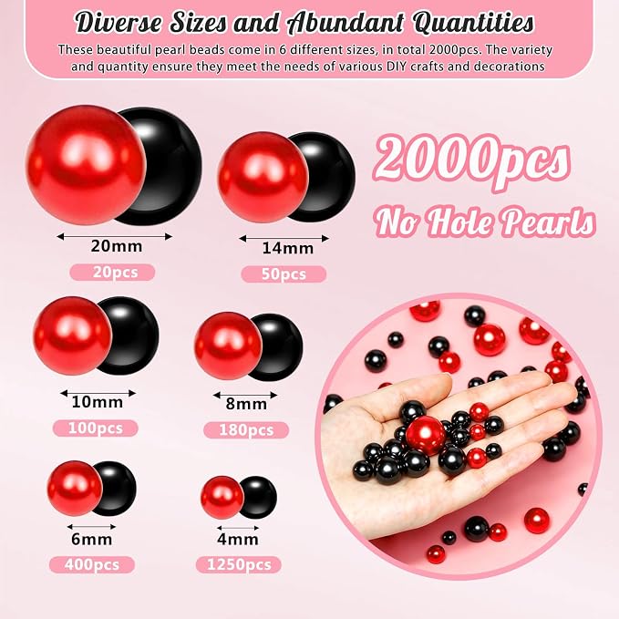 2000PCS Pearls for Crafting, Candles Centerpiece, DIY Crafts, Jewelry Making - Image 2