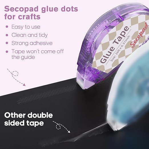 Secopad Scrapbook Tape, 12 Pack Double Sided Tape Roller - Image 3