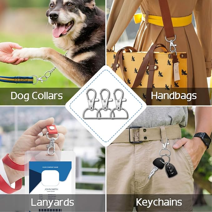 Key Chain Clip Hook, Anezus D Ring Clip Keychain Lanyard Swivel Snap Hooks Clip - Image 6