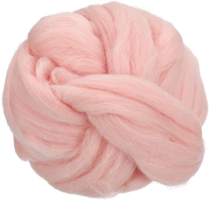 uxcell Needle Felting Wool, 3.5 Oz Nature Fibre Wool Yarn Roving by uxcell