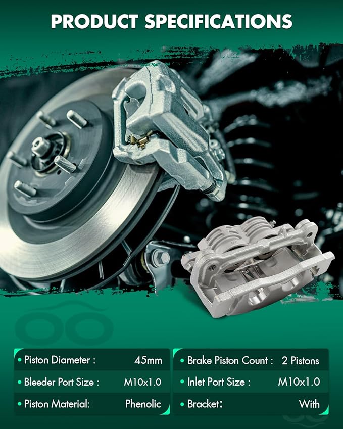 SCITOO 18B4798 18B4799 Front Left & Right Brake Calipers w/Bracket For Buick For Rainier,For Chevrolet For SSR/For Trailblazer,For GMC For Envoy XL,For Isuzu For Ascender,For Saab For 9-7x