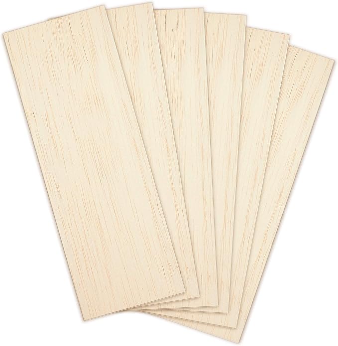 CRAFTIFF Balsa Wood Sheets Unfinished Thin Wood Pieces by Craftiff