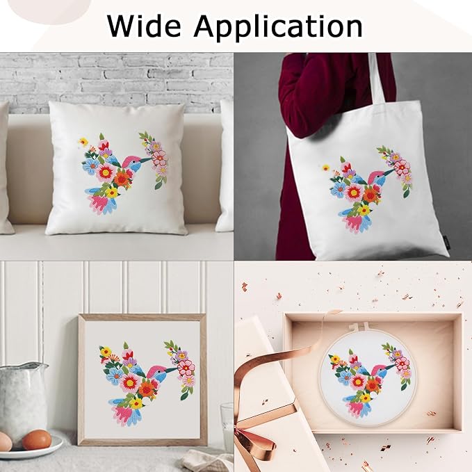 Nuberlic Bird Flower Embroidery Kit - Image 5