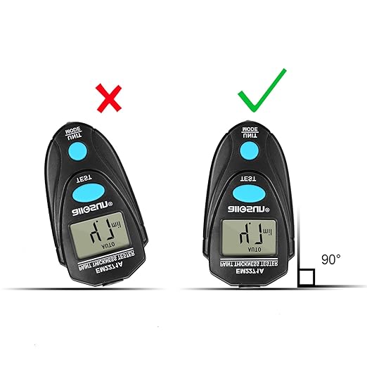 allsun EM2271A Digital Paint Gauge Thickness Meter, Car Mini Coating Paint Tester LCD 2.2mm/80mil Data Hold Black