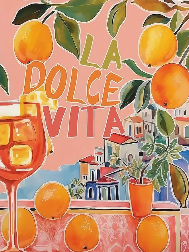 5DDIYART Abstract Landscape Oranges Paint by Numbers by Unknown
