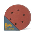 POWERTEC 40 Grit, 25 Pack, 6 Inch Sanding Discs – Hook and Loop, 6-Hole Aluminum Oxide Orbital Sander Pads, Woodworking & Paint Round Sandpaper for Random Orbital, Air, Pneumatic & DA Sanders (45204)