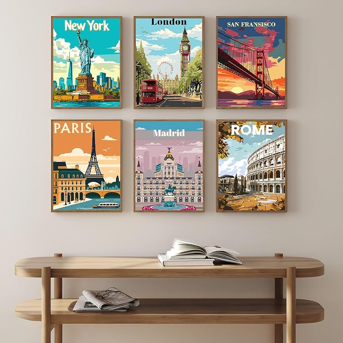 CHWGLFGG Travel City Paint by Numbers Kit - Image 3