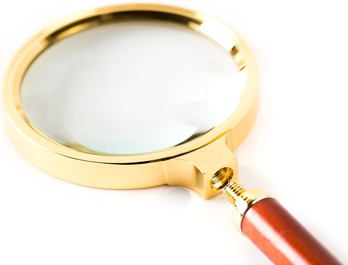 BASUNE 10X Handheld Magnifier, Reading Magnifier Loupe Glasses 10X - Image 4