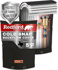 Redford Supply Co. Cold Snap (5°F) Backflow Preventer Insulation Cover, 20"W x 26"H, Pipe Insulation, Water Sprinkler Covers for Outside, Sprinkler Backflow Cover for Winter, Well Pump Bag (Black)