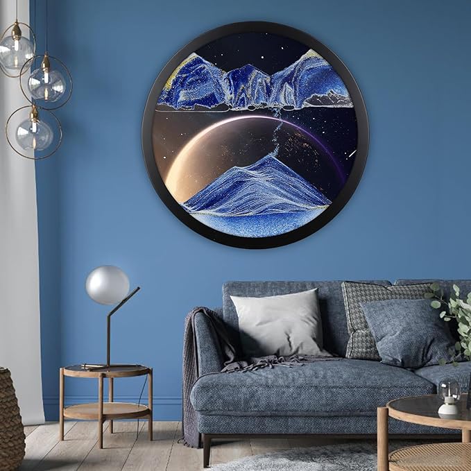 24" Moving Sand Art, 3D Sand Art Pictures Deep Sea Sandscape Living Room by Unknown
