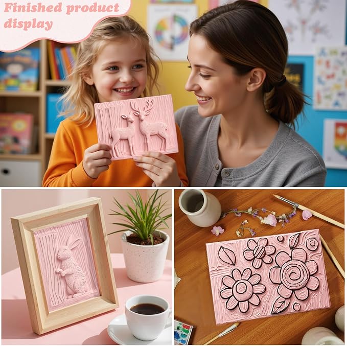 LAMPTOP 47 Pcs Block Printing Linocut Kit DIY Printmaking & Craft Projects | - Image 8