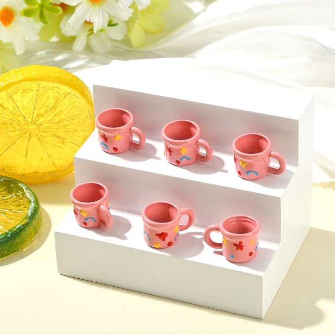 FASHEWELRY 6Pcs Alloy Mini Tea Cups - Image 5
