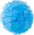 Keedolla Tumbled Sea Glass for Crafts - 40 OZ Sky Blue Seaglass Pieces Flat by Keedolla