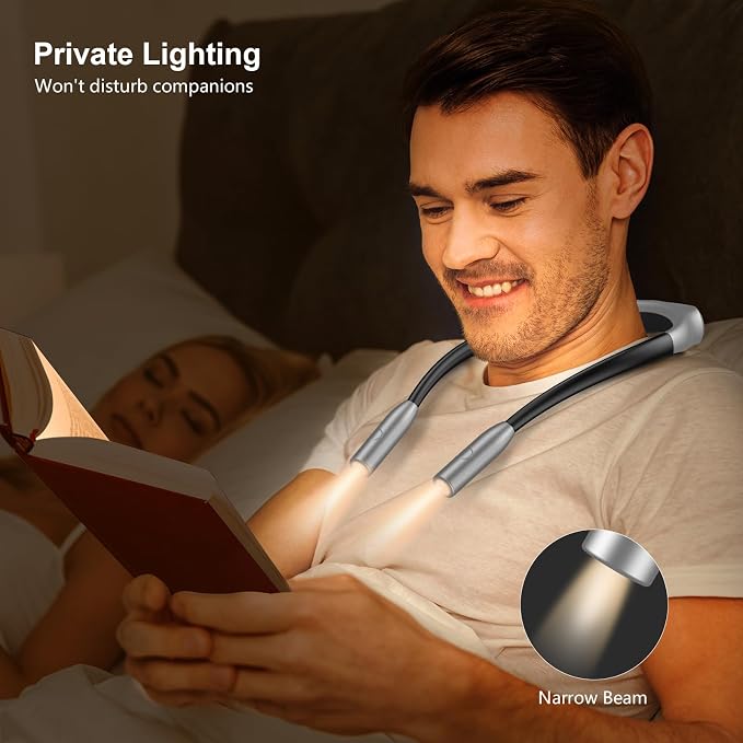 Gritin Book Light, Eye Caring 3 Colors & Dimmable Brightness Reading Light | - Image 6