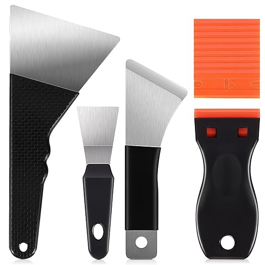 High-Quality 3D Printer Tool Removal Scraper Kit, 4 Types of Sharpened Blades & 10 Extra Blades, 3D Printer Scrapers for Fast Separation Large Medium Small Models, Great 3D Printer Accessories Gifts
