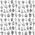 100pcs Antique Silver Sport Charms by WOCRAFT