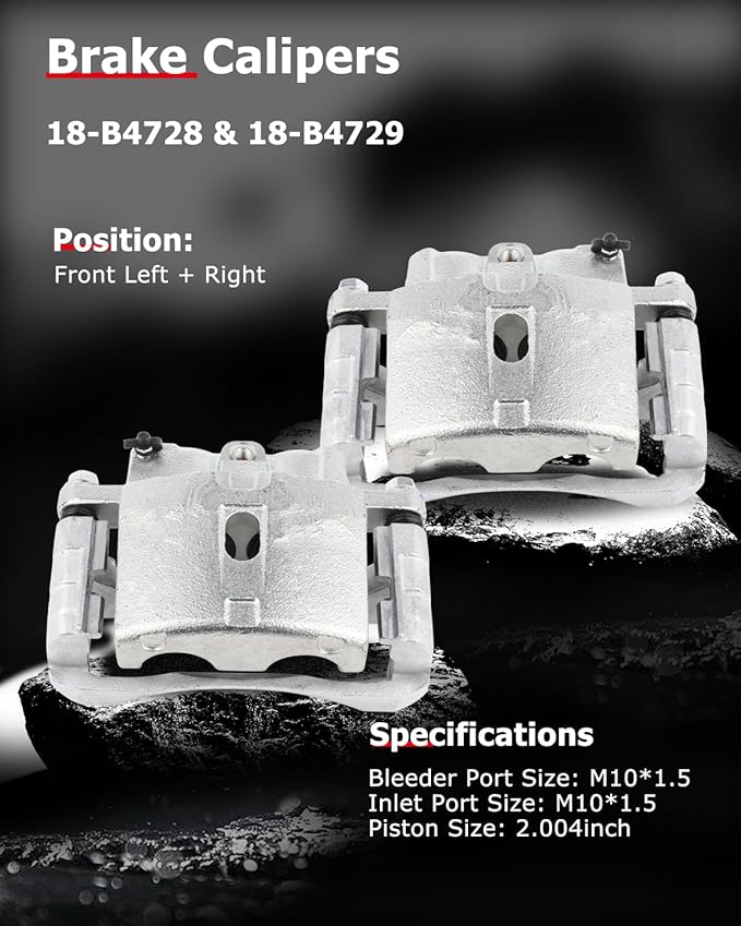 cciyu Front & Rear Disc Brake Calipers Assembly w/Bracket For Cadillac 2002-2006,For Chevy 2000-2006,For GMC 2000-2006 18-B4729 18-B4728 18-B4764 18-B4765