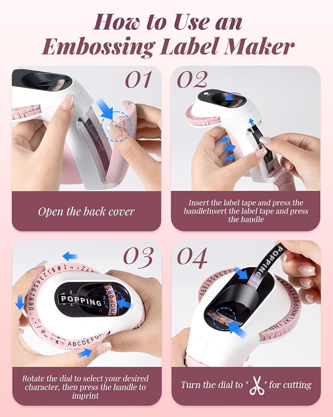 Phomemo Embossing Label Maker Machine, Scrapbook Junk Journal Supplies - Image 9