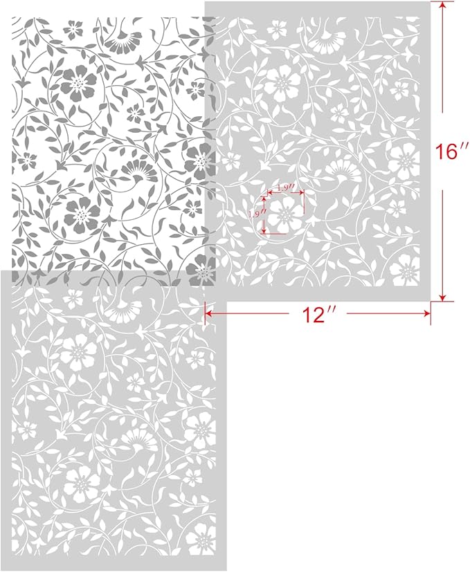 GSS Designs Flourish Stencils for Painting on Wood, Wall - Image 6