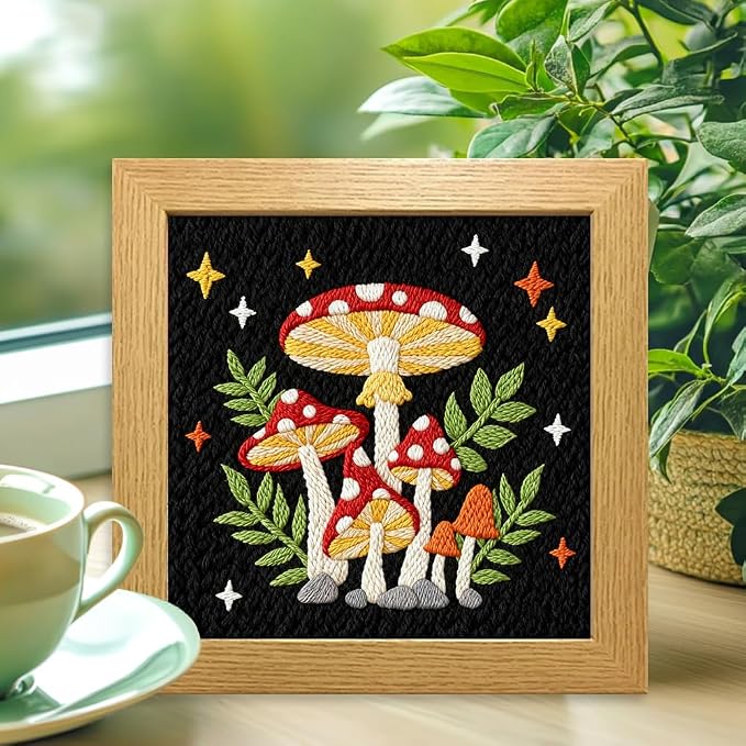 INFUNLY 2PCS Mushroom Punch Needle Kit - Image 5