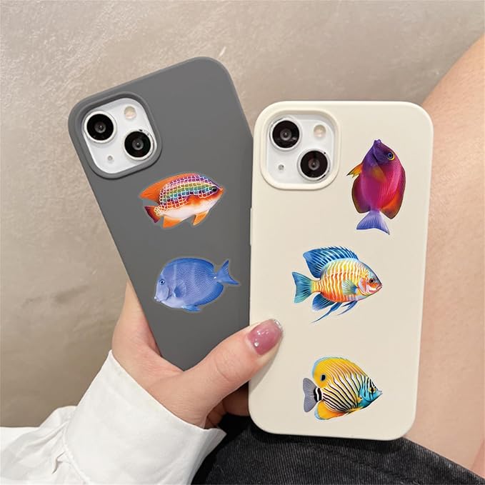 50 Pcs Clear PET Fish Aesthetic Stickers - Image 6