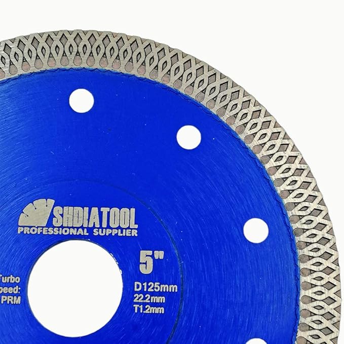 SHDIATOOL 5 Inch Diamond Saw Blade Cutting Porcelain Tile Ceramic Granite Marble Brick(2-Pack)