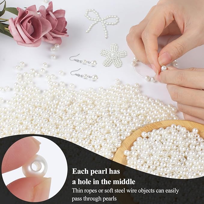 Phinus 2500 Pcs 6mm Pearl Beads - Image 3