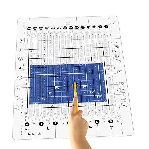 Quilting Ruler, 8.5 * 12.5", Slotted Patchwork Ruler & Template, Non-Slip Grip by Unknown