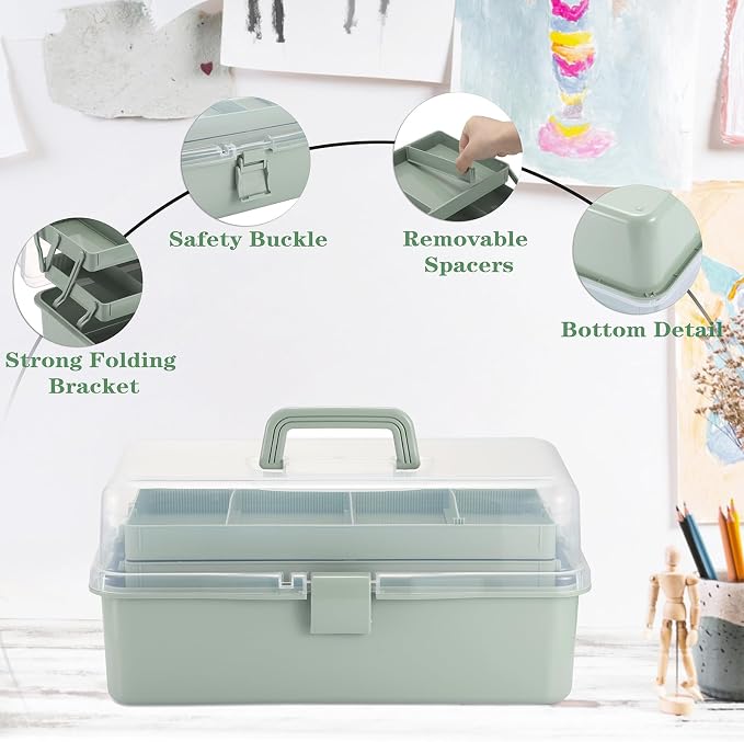 Tackle Box, 16-Inch Extra Large Art Storage Box - Image 4