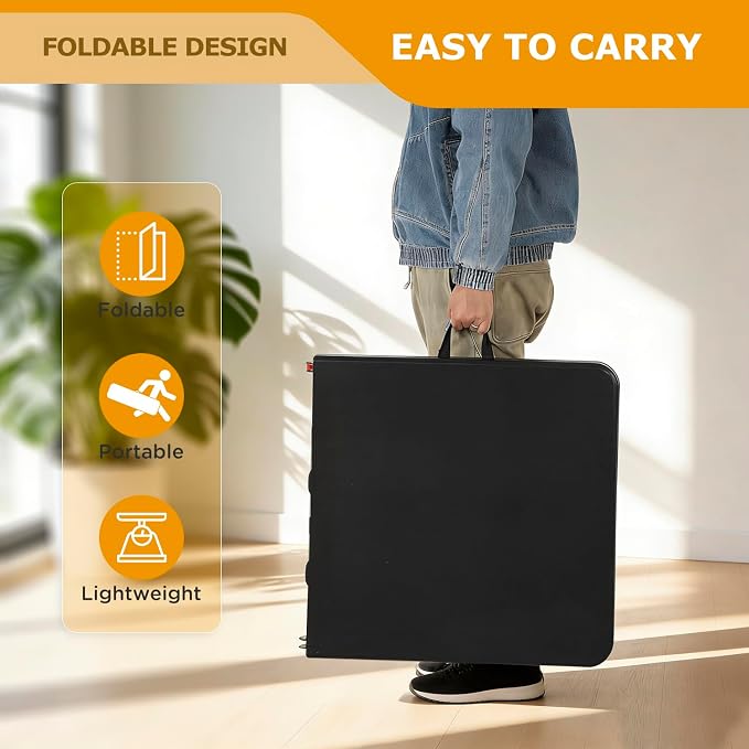 FDW 4FT Folding Table Half Portable Foldable Table Picnic Table - Image 7