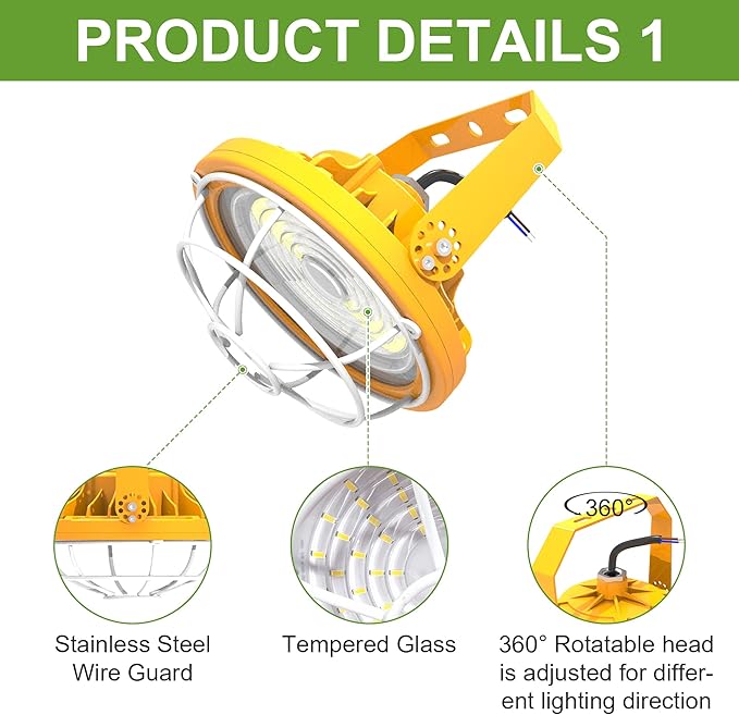 30W LED Loading Dock Lights with 40” Swing Single Folding Arm, 5000K 4,200 Lumen 360° Rotatable Lamp Head, IP65 Rated, UL Certified Workbench Light for Trailers, Docks, Warehouses, Container (30W)