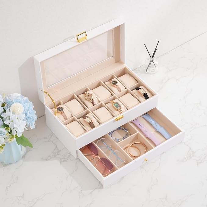 ProCase Watch Box, 12 Slot Mens Watch Case - Image 3
