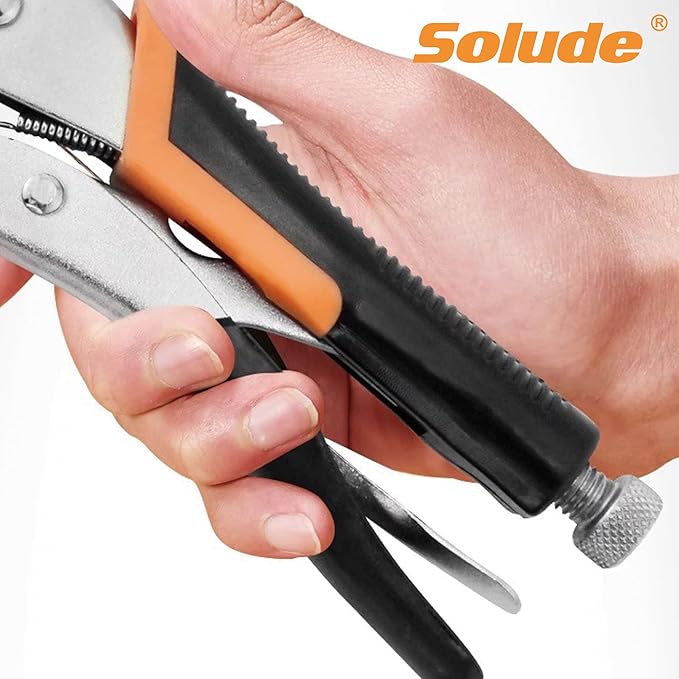 11-Inch C-Clamp Locking Pliers,Heavy Duty Vise Grip Locking Pliers With Swivel Tips for Woodworking,Welding,Home(2 Pack)