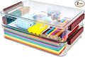 CATOOMUU 2-Pack 9x13 Clear Plastic Project Case Stackable Storage Box | 5.5Qt by CATOOMUU