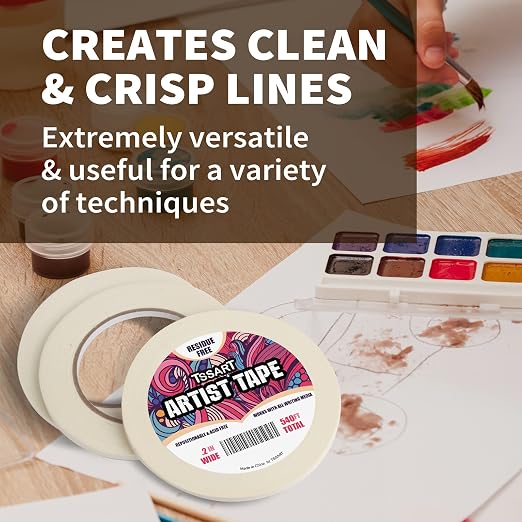3 Pack White Artist Tape - Image 6